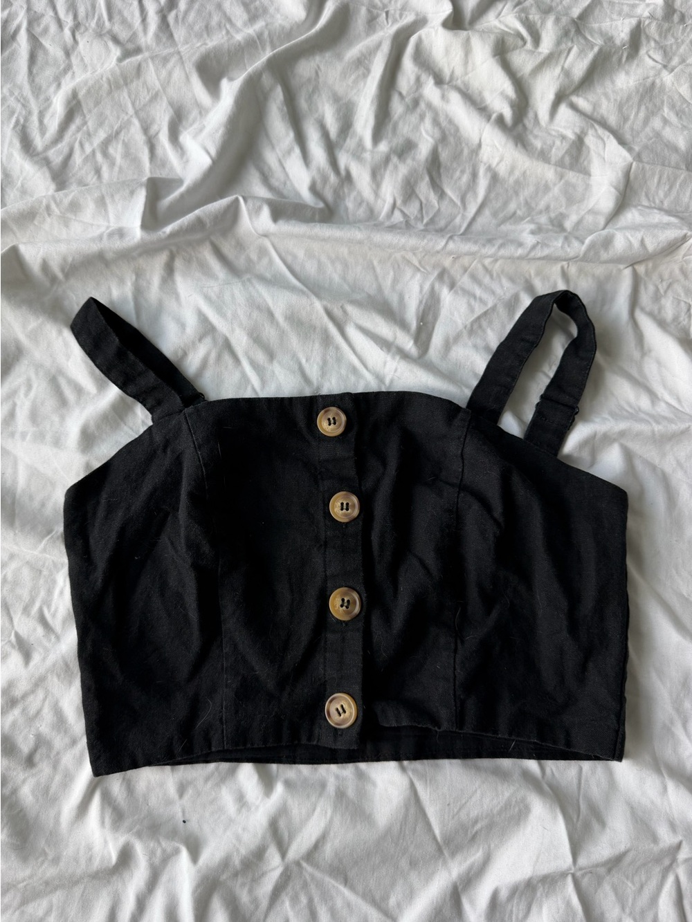 Button Crop Top